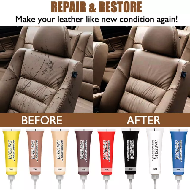 20 ml Cuero Reparación Gel Relleno Crema Cuidado Coche Funda Asiento Sofá Rasguños♢