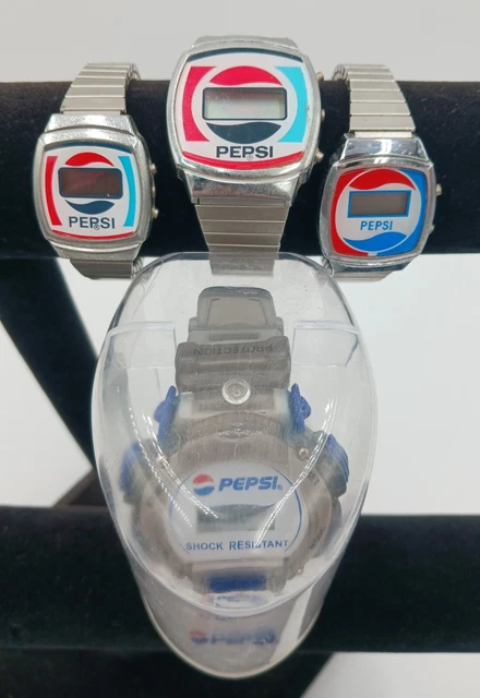 Collection Of 4 Original Vintage Pepsi Cola Wrist Watches Non Working