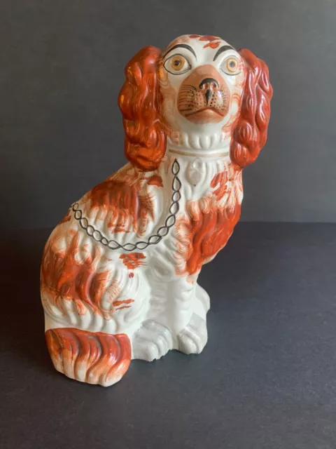 Staffordshire English Porcelain Cavalier King Charles Spaniels 10" high