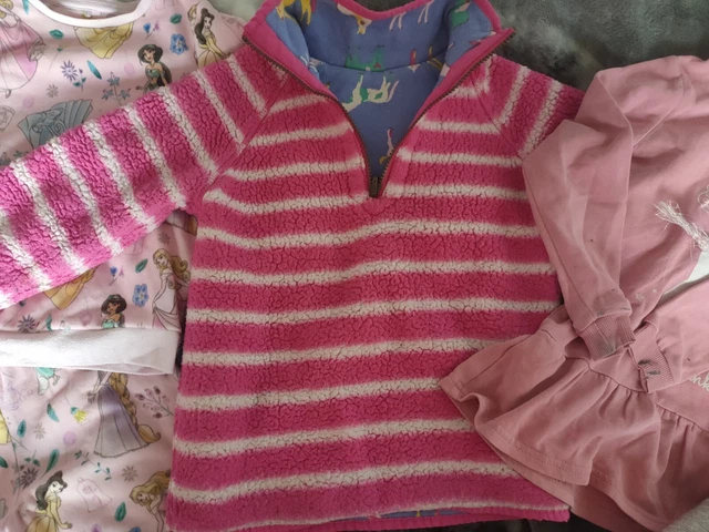 Age 4-5 Girl's Pink Jumper, Pyjama & Tights Nursery Bundle PLEASE READ! 2