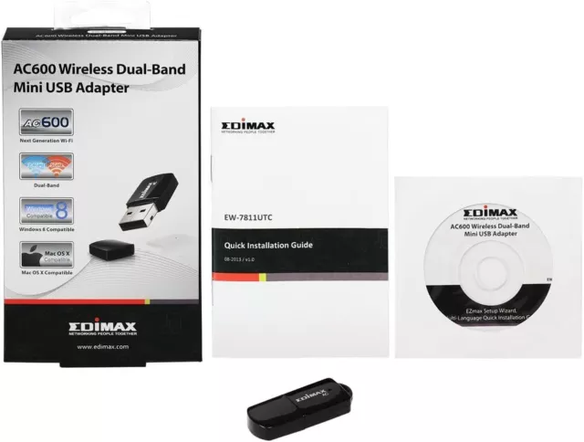 Edimax EW-7811UTC - AC600 Mini Dual Band Wireless USB Adapter 3