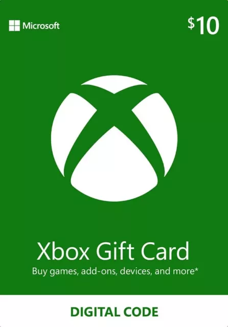 $10 Xbox Live Store USD Card - US Store -  Xbox 360, Xbox One and Xbox Series X