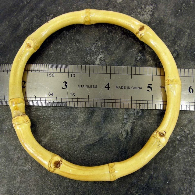 Bamboo Bag Handles ,Small Handbag, 1 pair 3.5 inch Circular Small BH22