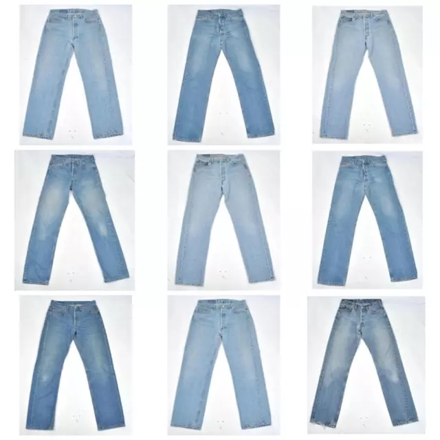 Vintage Levis 501 Jeans Coloured Regular Fit Denim W26-W40 Brown/Navy/Sage  Green