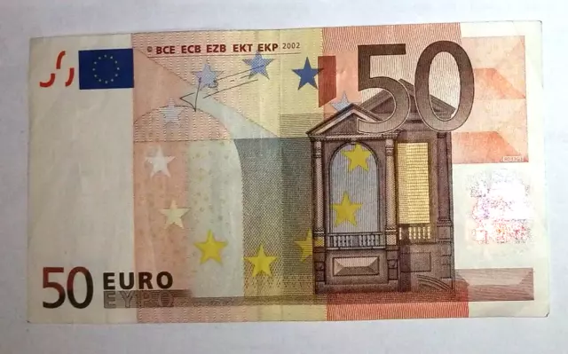 50 Euro Trichet 2002 Serie X Rara Banconota