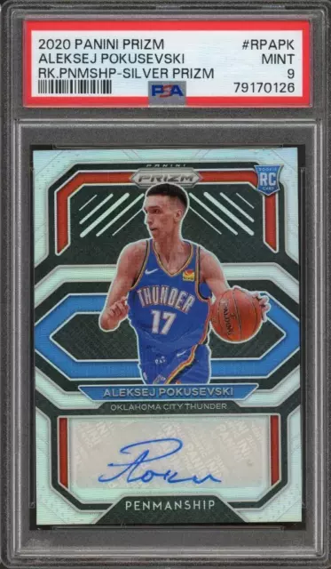 2020-21 Panini Prizm Aleksej Pokusevski Auto RP-APK & Base #264 RC OKC  Thunder