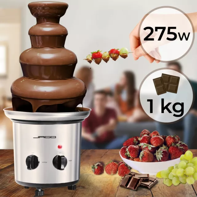 Fontaine à Chocolat Fondue 4 Cascades Électrique 275 W Capacité 1 kg