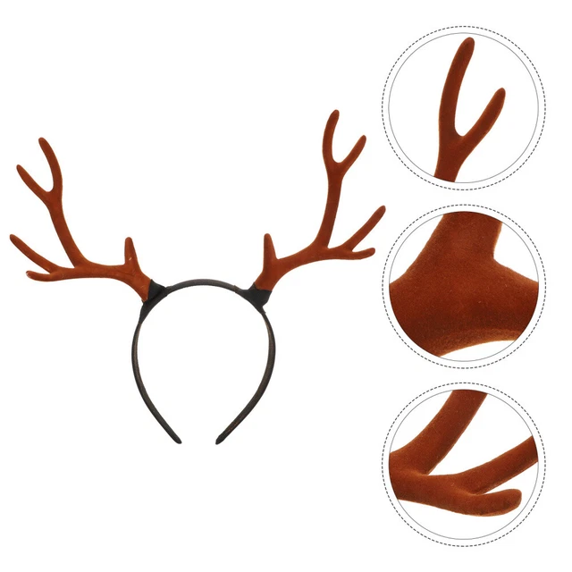 1 pieza Diadema de Cuerna de Navidad Única Banda para el cabello de Navidad Delicada Cuerna de Navidad Prendas para la cabeza