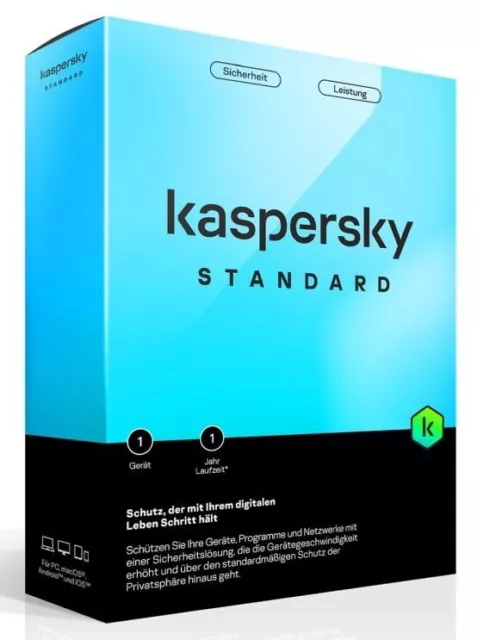 Kaspersky Standard Anti-Virus 2024 Box 1 Gerät / 1 Jahr Security-Schutz NEU