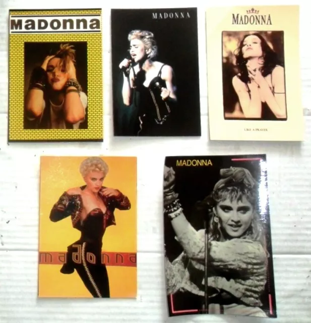 MADONNA x 5  original vintage postcards Like a Prayer, Desperately Seeking Susan