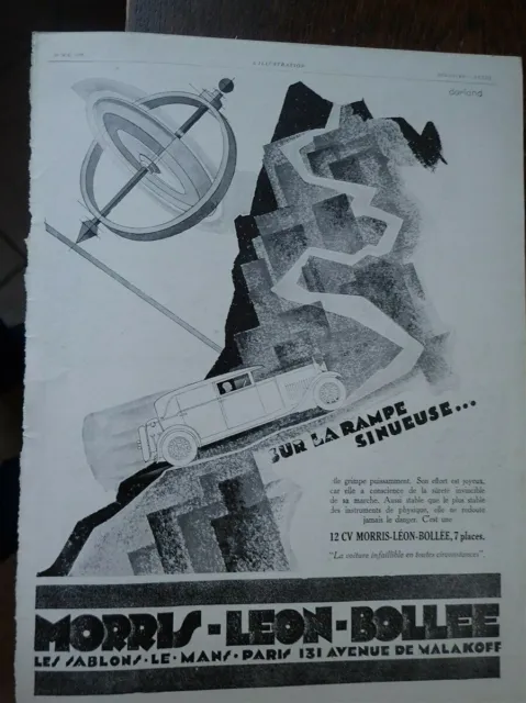 MORRIS LEON BOLLEE + MONET GOYON + AS TREFLE SEPO  pub papier ILLUSTRATION 1928