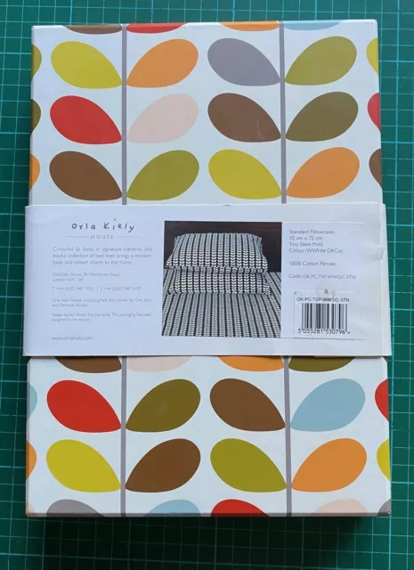 ORLA KIELY TINY Stem Print Percale Pillowcase Pair brand new in