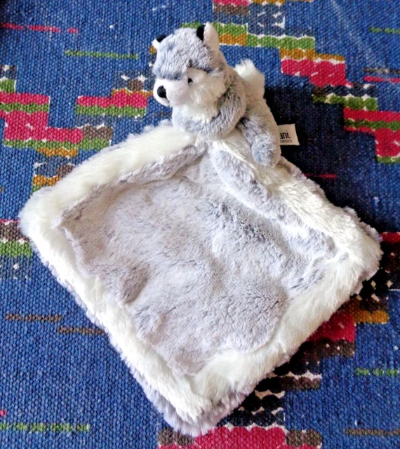 Op/ Doudou Mouchoir Dani Creations Chien Husky Blanc Gris Kom9