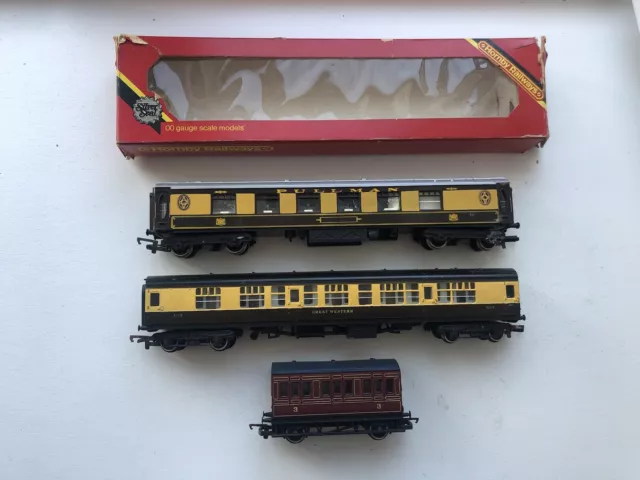 Hornby Coaches Pullman, GWR & Maroon 4 wheel Coach Model Railway OO Gauge