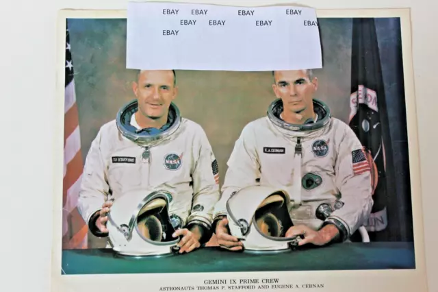 Rare Off. Nasa Color Photo Gemini Ix Crew-Astronauts Tom Stafford, Eugene Cernan