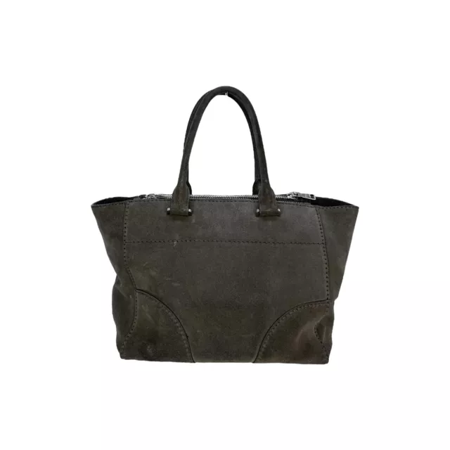 Prada Grey Suede Twin Pocket Tote 2