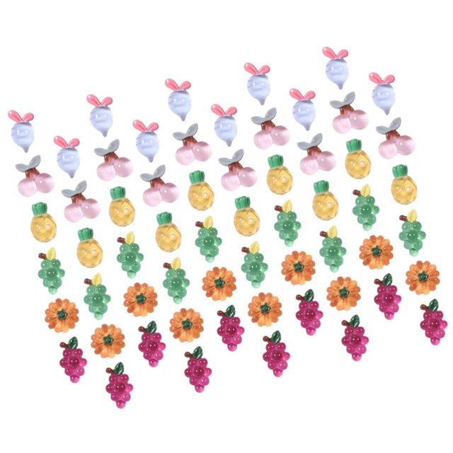 60 Pcs Telefon Charms Transparenter Fruchtfleck Wabendekorationen Kunsthandwerk