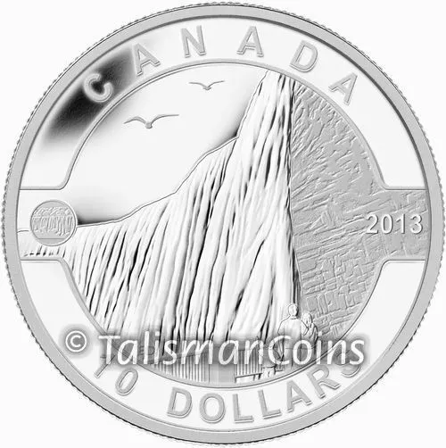 2013 NIAGARA FALLS O Canada Series $10 Pure Silver Matte Proof in Box FULL OGP