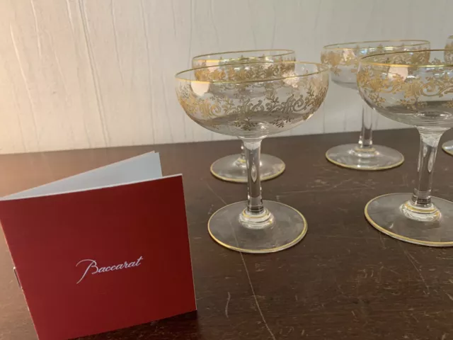 6 coupes à champagne modèle Récamier en cristal de Baccarat (prix à la pièce) 2