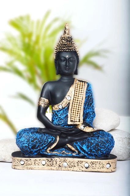 Per Decorazione Casa Design Unico Seduto Poliresina Buddha Idol Statua