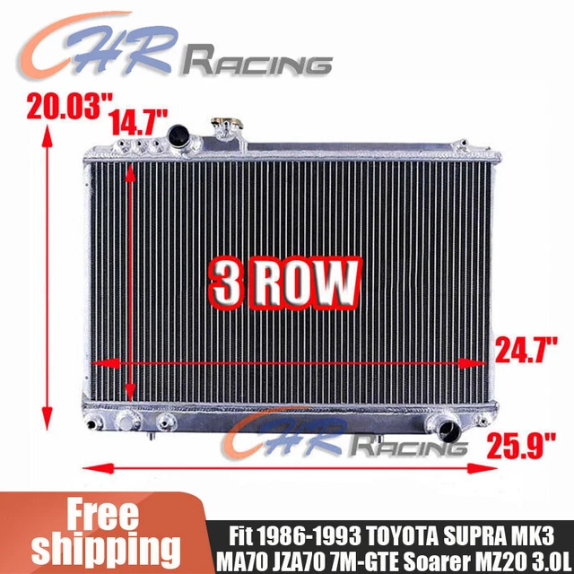 FOR 3ROW ALUMINUM Radiator TOYOTA SUPRA MK3 SOARER MZ20 7M-GTE Manual ...