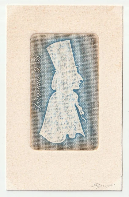 OREST KRIVORUCHKO: Exlibris für ?, Mann mit Zylinder