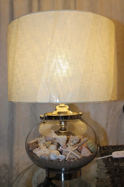 Glass lamp to fill with shells deals