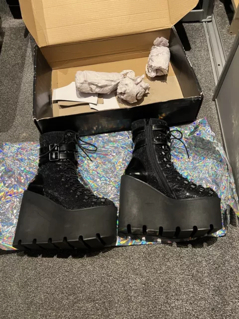DOLLS KILL CLUB Exx Moonstone Platform Boots UK Size 5 Brand New In Box 132.00 PicClick UK