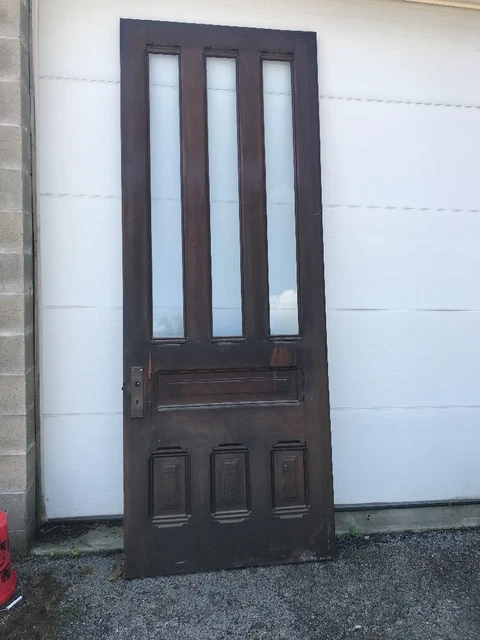 MAR246 antique walnut entrance door 42 x 111 x 2.25