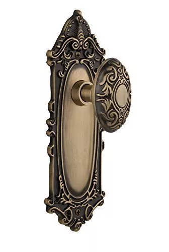 Nostalgic Warehouse Victorian Plate Privacy - Backset 2.75 in, Antique Brass