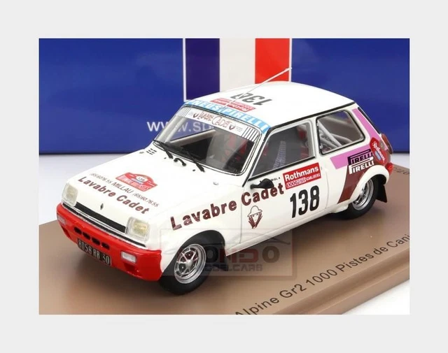 Miniature Spark 1/43 Renault 5 Alpine N°28 - Rallye Monte Carlo 1979, Pilote Saby