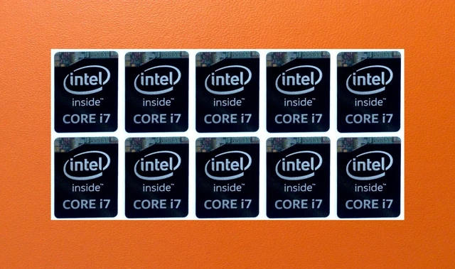 1 PCS Sticker For CORE I7 11th GEN Skylake Logo Decal 18mm X 18mm - Foto 2