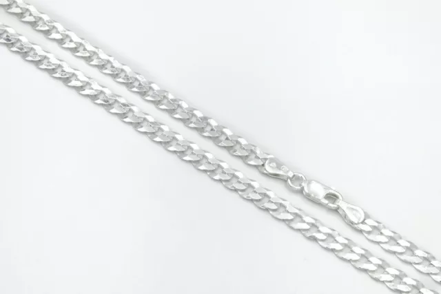 NEW Solid 925 Sterling Silver Curb Chain boys child Necklaces Italian Style flat