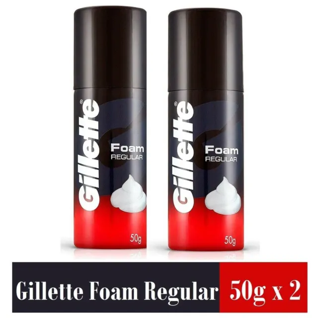 2 x Gillette Classic Regular espuma de afeitar 50 gramos producto de...
