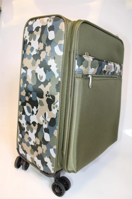 Samantha Brown Olive Geo Camo 2PC Set Carry On / Tote NEW Luggage S7655-35-2PC 14