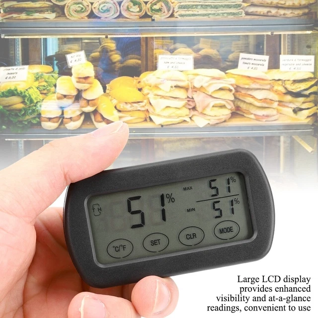 A Sixx Igrotermografo Display LCD Misuratore di Umidità Durevole Robusto