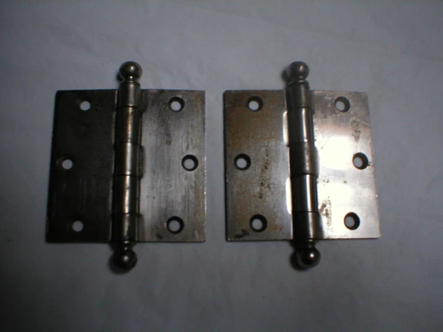 Antique Stanley Sweetheart Ball Tipped Hinge Pair