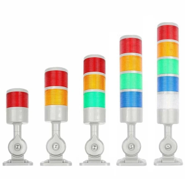 Tour à LED De Signalisation - Colonne Lumineuse Andon Rotative, 110V, Couleur Rouge