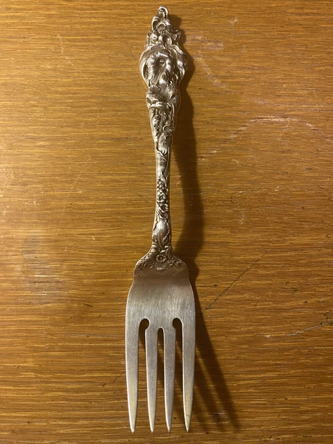 Antique 1901 Reed & Barton “Les Six Fleurs” Sterling Silver 6.25” Fork