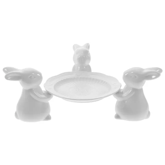 Easter Cake Pans Cupcake Stand Bunny Plate Tray Decoration Carrier-DC