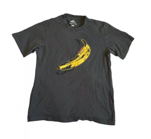 Uniqlo SPRZ NY Andy Warhol Black Short Sleeve Banana T-Shirt Size Small