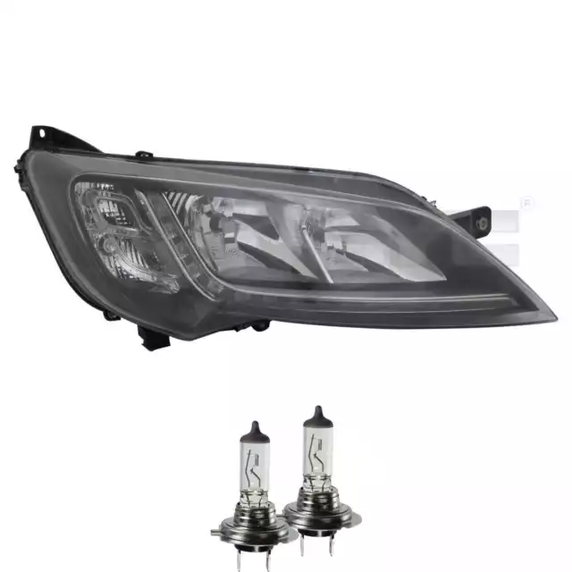 Scheinwerfer rechts schwarz mit Tagfahrlicht H7/H7 für Fiat Ducato inkl. Lampen