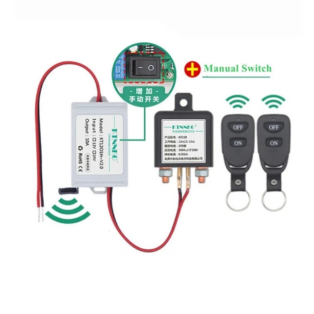 Interruttore universale batteria auto 12 V interruttore principale con 2x telecomando nuovo