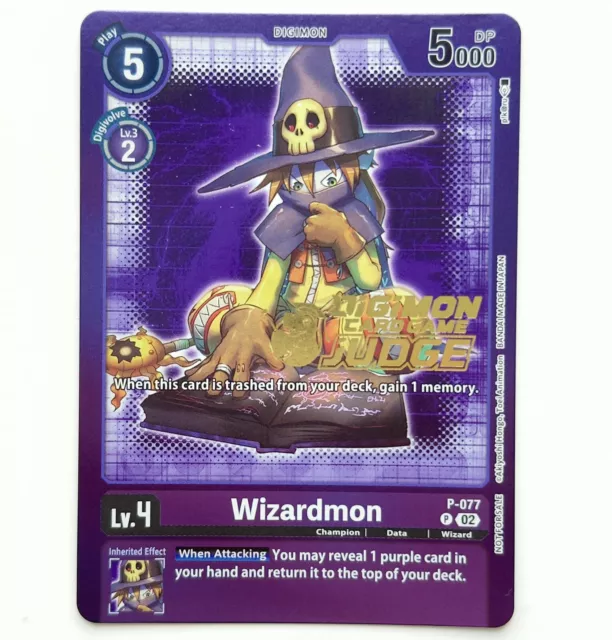 DIGIMON Wizardmon P-077 Judge Pack 4, Alt Art, Near Mint