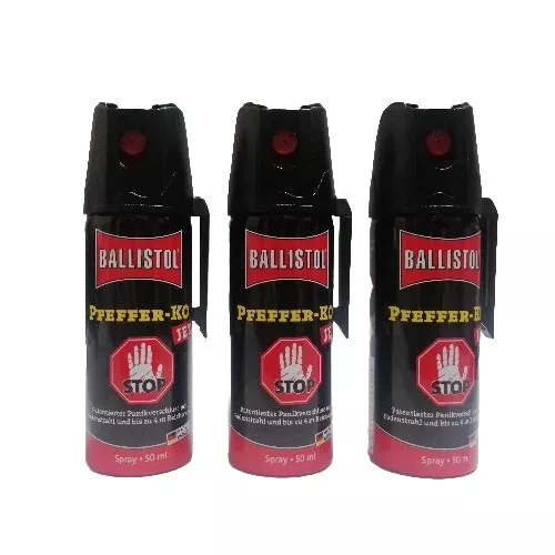 Pfefferspray KO Jet 50 ml 3er Ballistol Sparset Selbstverteidigung Tierabwehr