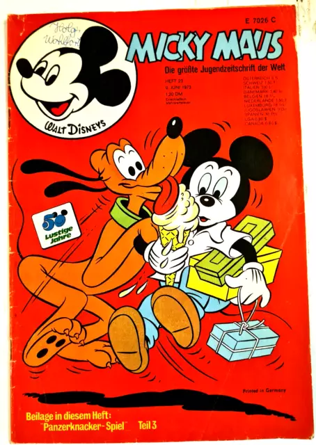 Micky Maus Comic Heft Nr.23 1973 mit SB+GS  (028)