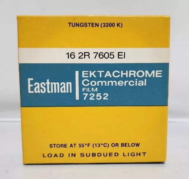 Kodak Eastman 7252 Ektachrome  Commercial 16mm Film 100ft (Cat 174 1180)