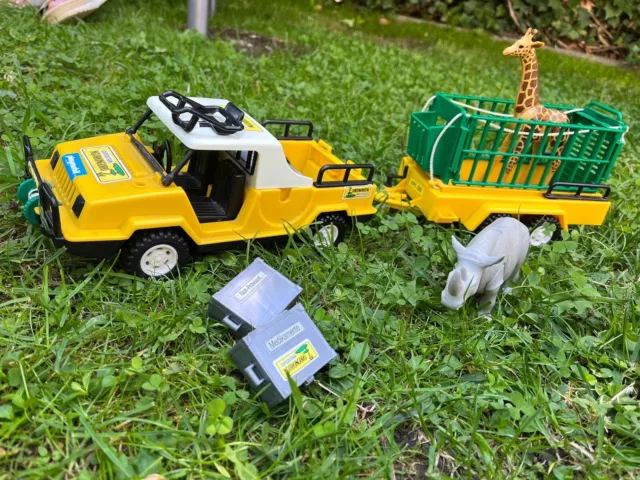 Playmobil Safari Ngorongoro Jeep mit Anhänger und  viel Zubehör - Siehe Bilder