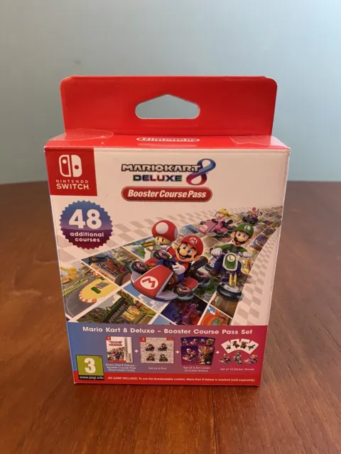 Mario Kart 8 Deluxe Booster Pass Set Pins, Art Cards & Stickers NO DLC CODE/GAME