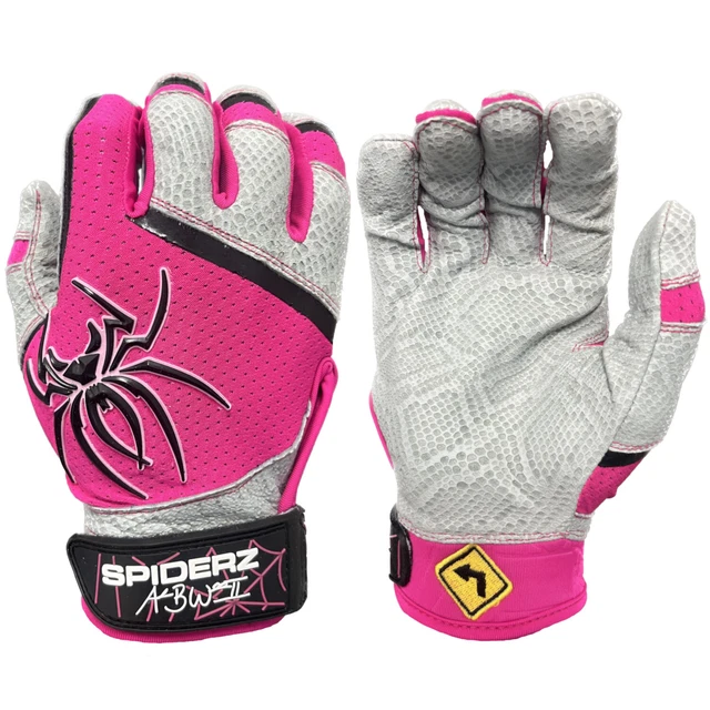 Gants De Frappe Hybrides Spiderz Pour Le Baseball/softball Jeunes - Orange/Blanc, Taille XL Jeunesse